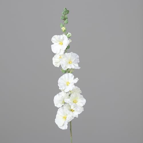 Malve 115cm DP Kunstblumen Seidenblumen künstliche Malva sylvestris Käsepappel Rosspappel Zweige Blumen (Weiß) von Seidenblumen Roß