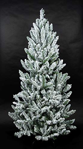 Schnee-Tannenbaum 150cm LS künstlicher Weihnachtsbaum Tannenbaum Kunststoff Schneetanne mit Metall-Ständer beschneit mit Schnee von Seidenblumen Roß