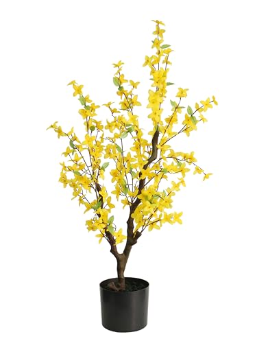 Seidenblumen Roß Forsythienbaum/Goldglöckchen LA künstlicher Baum Kunstbaum Kunstpflanze künstliche Pflanzen Forsythie Forsythienpflanze (90cm) von Seidenblumen Roß