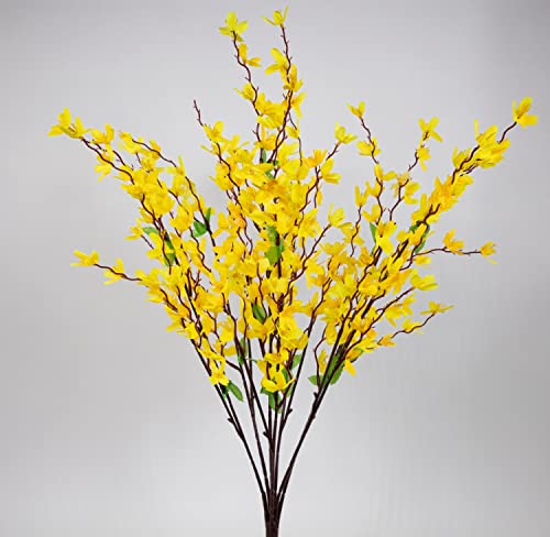 Seidenblumen Roß Forsythienbusch 65cm ZF Kunstblumen künstliche Forsythie Goldflieder Goldglöckchen Blumen von Seidenblumen Roß