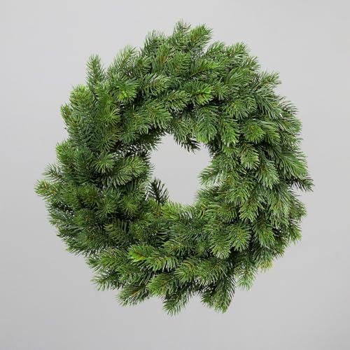 Seidenblumen Roß Tannenkranz rund gebunden 42cm DP Künstlicher Kranz Tanne aus Kunststoff 100% PE Spritzguss von Seidenblumen Roß