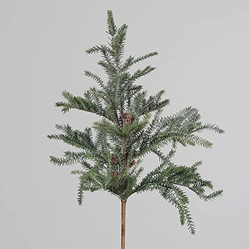 Seidenblumen Roß Tannenzweig mit Zapfen 90cm grün-grau DP künstlicher Tannenzweig Tanne Kunststoff 100% PE Spritzguss von Seidenblumen Roß