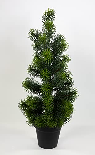 Tannenbaum 65x28cm im Topf DP künstlicher Weihnachtsbaum Kunststoff 100% PE Tanne Spritzguss von Seidenblumen Roß