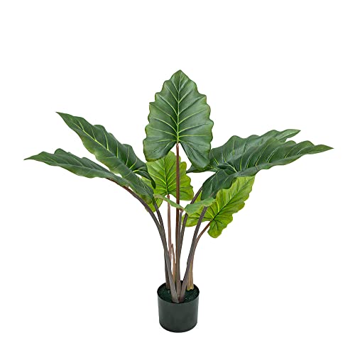 Seidenblumen Roß Taro-Pflanze/Colocasia Esculenta 90cm ZF Kunstpflanzen künstlicher Pflanzen Blattpflanze von Seidenblumen Roß