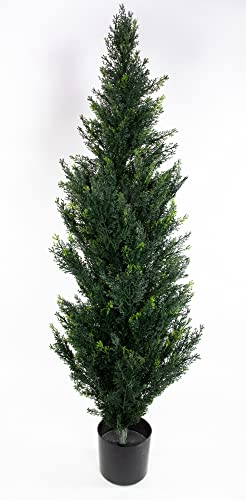 Seidenblumen Roß Zeder/Konifere Natura 120cm LA künstliche Pflanzen Kunstpflanzen Kunstbaum Thuja Zypresse von Seidenblumen Roß