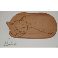 Frühstücksbrett "Katze"-Groß von Seideneule