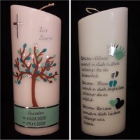 Taufkerze Schräg Oval Oder Rund 25 X 8 C, Reinweiss Silber Blau Anker Herz Fisch Kreuz Wunschtext Psalm Taufspruch Taufkerze Schräg Oval Oder Rund 25 X 8 C, Reinweiss Silber Blau Anker Herz Fisch Kreuz Wunschtext Psalm Taufspruch von Seifenfeeshop