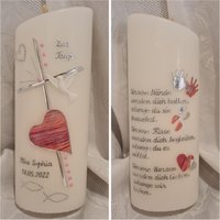Taufkerze Schräg Oval Reinweiss Oder Rund 25 X 8 cm Silber Rosa Wunschtext Taufspruch Psalm Auf Der Rückseite. Glitzer Taufkerze Schräg Oval Reinweiss Oder Rund 25 X 8 cm Silber Rosa Wunschtext Taufspruch Psalm Auf Der Rückseite. Glitzer von Seifenfeeshop