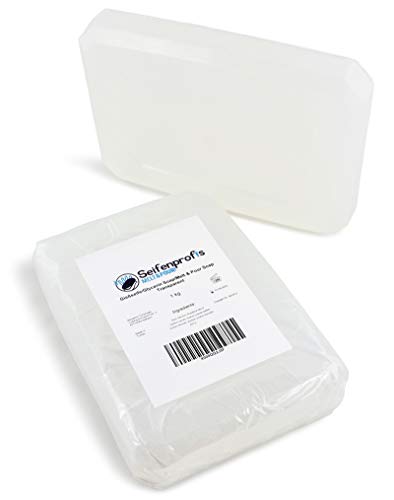 Seifenprofis - Glycerinseife Transparent 1kg (SLS+SCS-frei) - Rohseife Seifenbasis 100% vegan zum Seife gießen von Seifenprofis