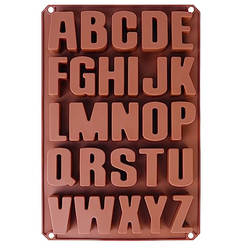 Seifenprofis Buchstaben Groß Silikonform(5cm Buchstabenn) Extra Stabil, Gießform, A-Z Alphabet, Beton, Backform, Schokoladenform, Seife, Wachs 32,5 * 21.5 * 2.5CM von Seifenprofis