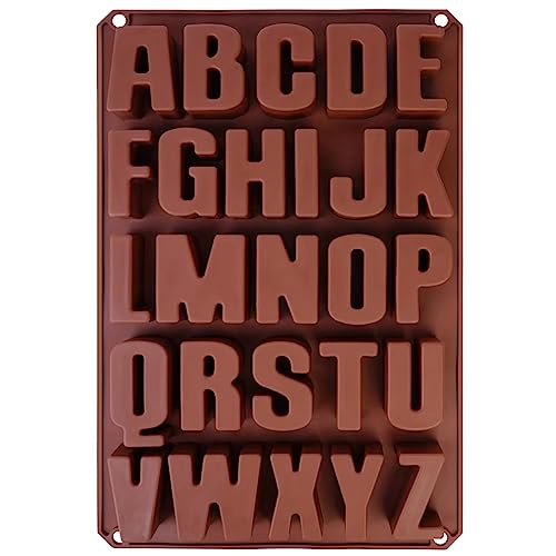 Seifenprofis 26 Buchstaben XXL (6,5 cm) A-Z Alphabet -Extra Stabil- Silikonform Seifenform Backform Schokoladenform von Seifenprofis