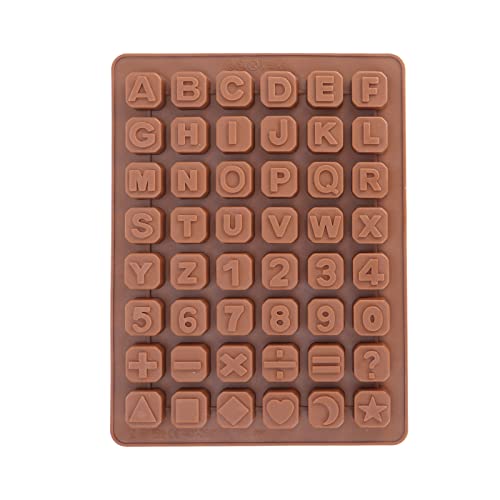 Seifenprofis 48 Buchstaben A-Z Zahlen Sonderzeichen Würfel 24 * 18 * 1,5cm - Silikonform, befüllbar mit Kreativ-Beton, Schmuck-Beton, Raysin-Gießpulver, Seife, Wachs von Seifenprofis