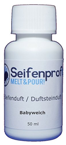 Seifenprofis 50 ml Seifenduft (Babyweich) Duftöl zur Seifenherstellung 100% vegan biologisch Badebomben Kerzenduft Raumduft Seifengießen von Seifenprofis