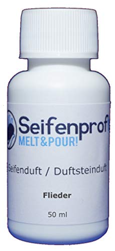 Seifenprofis 50 ml Seifenduft (Flieder) Duftöl zur Seifenherstellung 100% vegan biologisch Badebomben Kerzenduft Raumduft Seifengießen von Seifenprofis