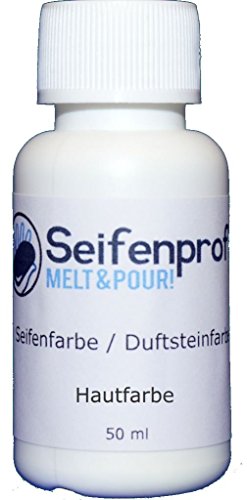 Seifenprofis 50 ml Seifenfarbe (Hautfarbe) Badebomben 100% vegan biologisch Farbe zur Seifenherstellung Normal- oder Pigmentbasis von Seifenprofis