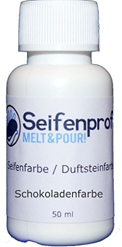 Seifenprofis 50 ml Seifenfarbe (Schokolade) Badebomben 100% vegan biologisch Farbe zur Seifenherstellung Normal- oder Pigmentbasis von Seifenprofis