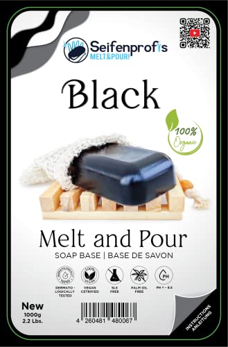 Seifenprofis 1kg - Schwarz - Glycerinseife Rohseife Seifenbasis (SLS+SCS-frei) 100% Vegan zum Seifengießen Seife selber Machen Seifenprofis 1kg - Schwarz - Glycerinseife Rohseife Seifenbasis (SLS+SCS-frei) 100% Vegan zum Seifengießen Seife selber Machen von Seifenprofis