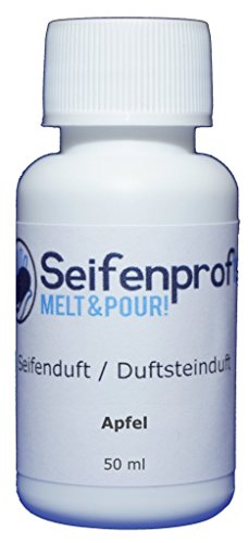 Seifenprofis 50 ml Seifenduft (Apfel) Duftöl zur Seifenherstellung 100% vegan biologisch Badebomben Kerzenduft Raumduft Seifengießen von Seifenprofis