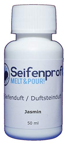 Seifenprofis 50 ml Seifenduft (Jasmin) Duftöl zur Seifenherstellung 100% vegan biologisch Badebomben Kerzenduft Raumduft Seifengießen von Seifenprofis