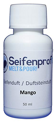 Seifenprofis 50 ml Seifenduft (Mango) Duftöl zur Seifenherstellung 100% vegan biologisch Badebomben Kerzenduft Raumduft Seifengießen von Seifenprofis