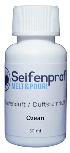 Seifenprofis 50 ml Seifenduft (Ozean) Duftöl zur Seifenherstellung 100% vegan biologisch Badebomben Kerzenduft Raumduft Seifengießen von Seifenprofis