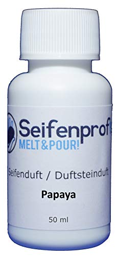 Seifenprofis 50 ml Seifenduft (Papaya) Duftöl zur Seifenherstellung 100% vegan biologisch Badebomben Kerzenduft Raumduft Seifengießen von Seifenprofis