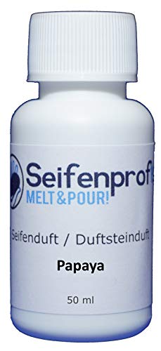 Seifenprofis 50 ml Seifenduft (Papaya) Duftöl zur Seifenherstellung 100% vegan biologisch Badebomben Kerzenduft Raumduft Seifengießen von Seifenprofis