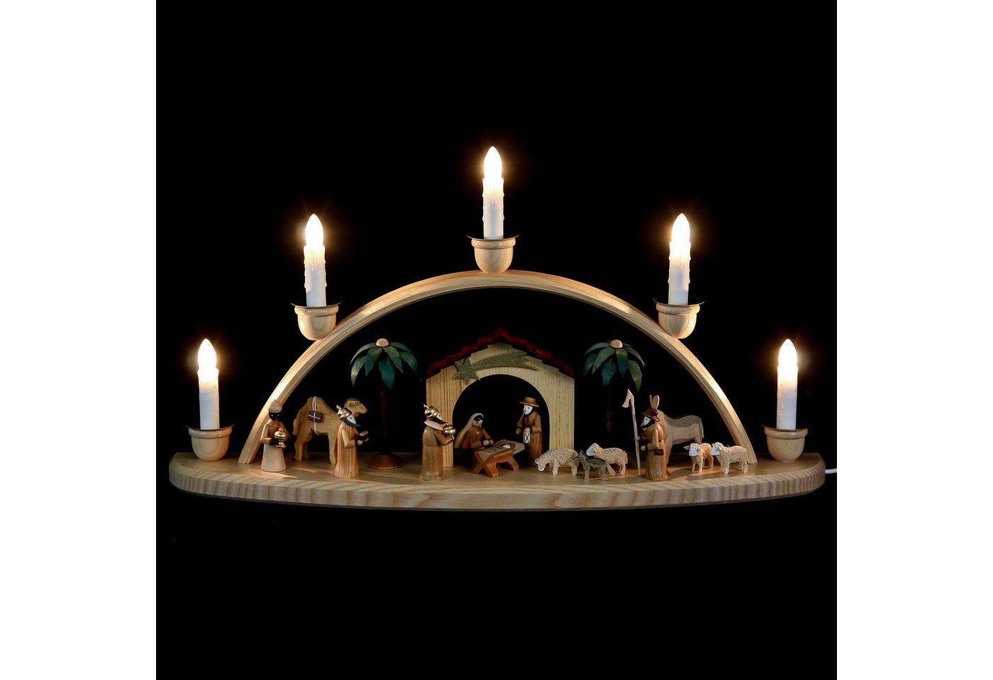 Seiffener Kunsthandwerk Theo Lorenz Schwibbogen Schwibbogen Krippenhaus (50cm) von Theo Lorenz Kunsthandwerk von Seiffener Kunsthandwerk Theo Lorenz