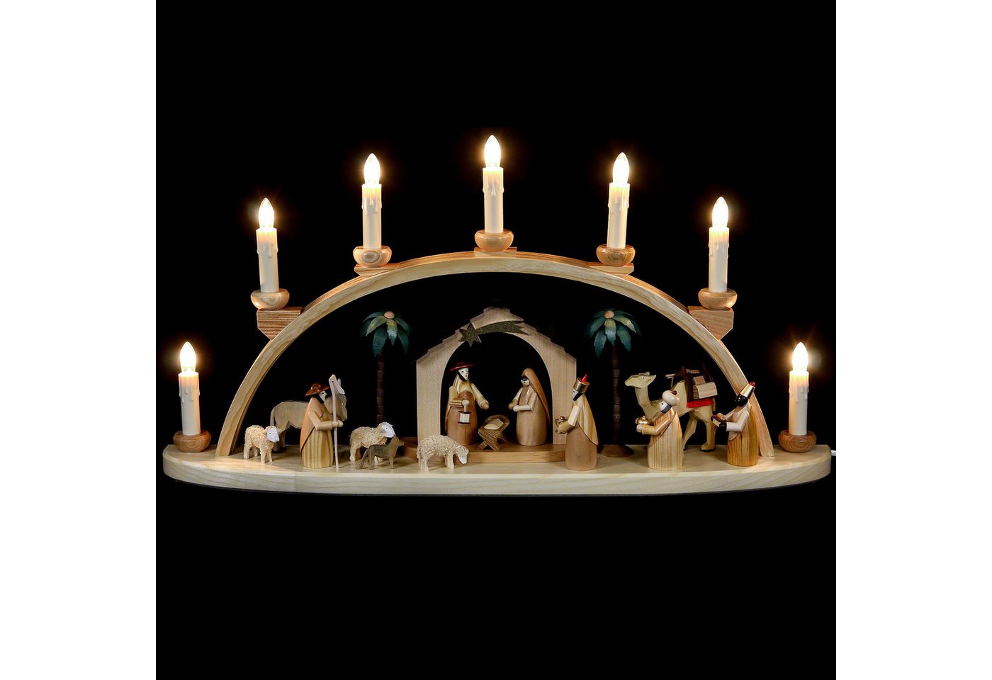 Seiffener Kunsthandwerk Theo Lorenz Schwibbogen Schwibbogen Krippenhaus (60cm) von Theo Lorenz Kunsthandwerk von Seiffener Kunsthandwerk Theo Lorenz