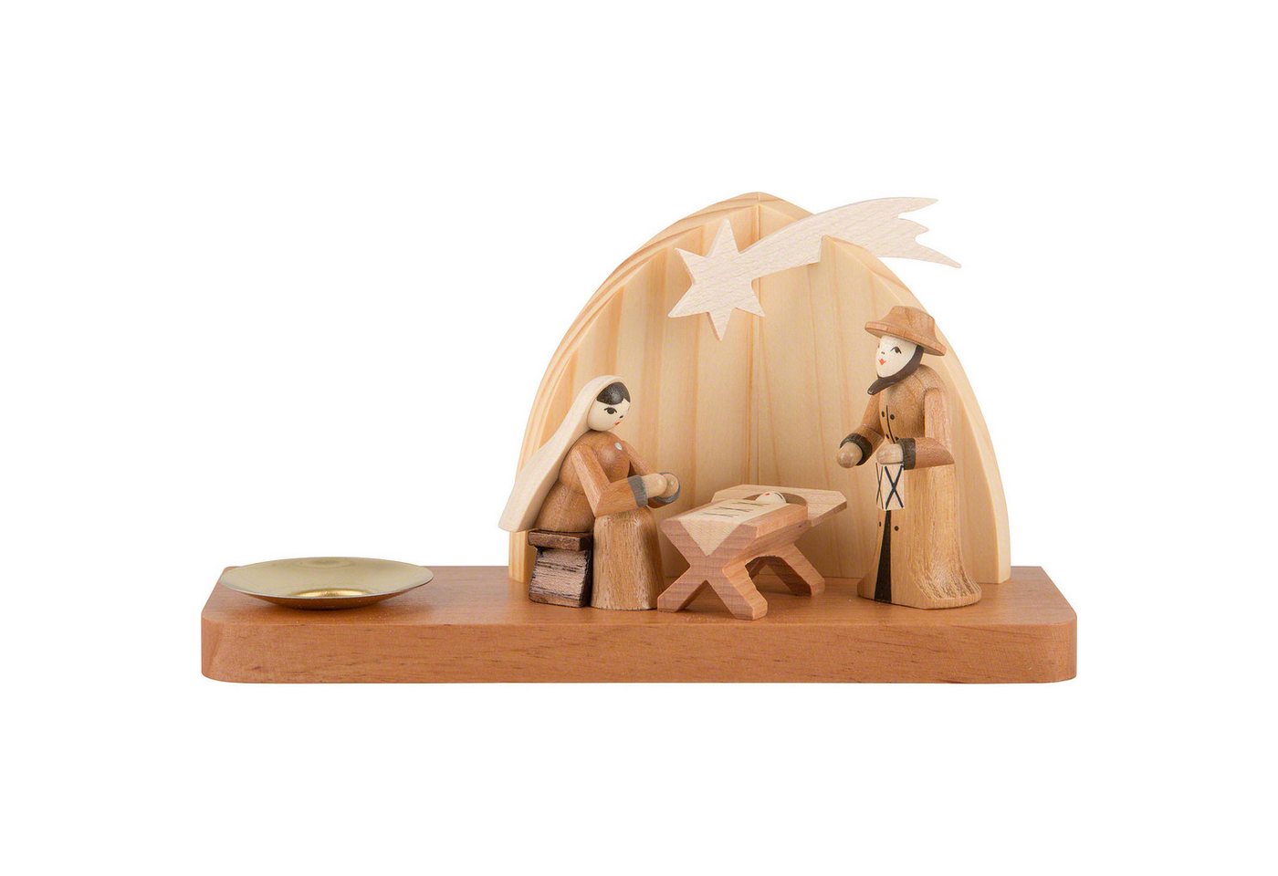 Seiffener Kunsthandwerk Theo Lorenz Schwibbogen Weihnachtskrippe - Heilige Familie (9cm) von Theo Lorenz Kunsthandwerk von Seiffener Kunsthandwerk Theo Lorenz