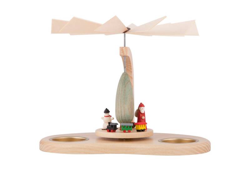 Seiffener Kunsthandwerk Theo Lorenz Weihnachtspyramide 1-stöckige Pyramide Kinderpyramide mit Teelicht (17cm) von Theo Lorenz von Seiffener Kunsthandwerk Theo Lorenz