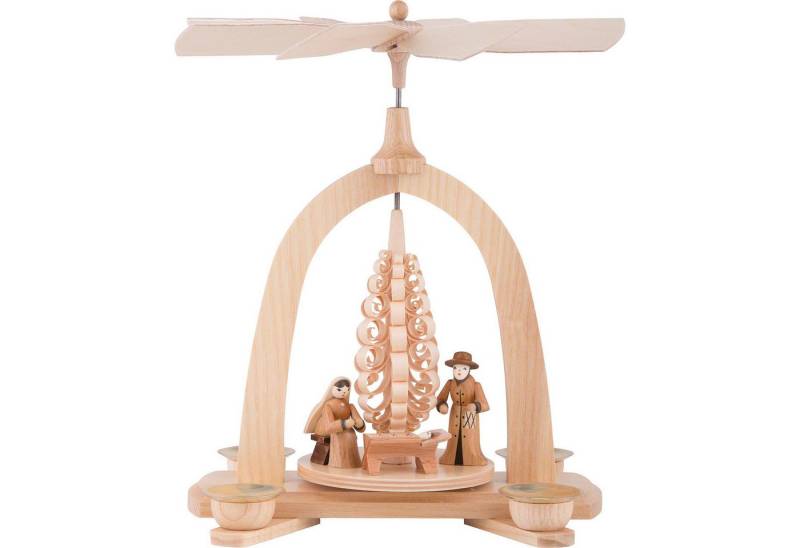 Seiffener Kunsthandwerk Theo Lorenz Weihnachtspyramide 1-stöckige Pyramide Krippe (23cm) von Theo Lorenz Kunsthandwerk von Seiffener Kunsthandwerk Theo Lorenz