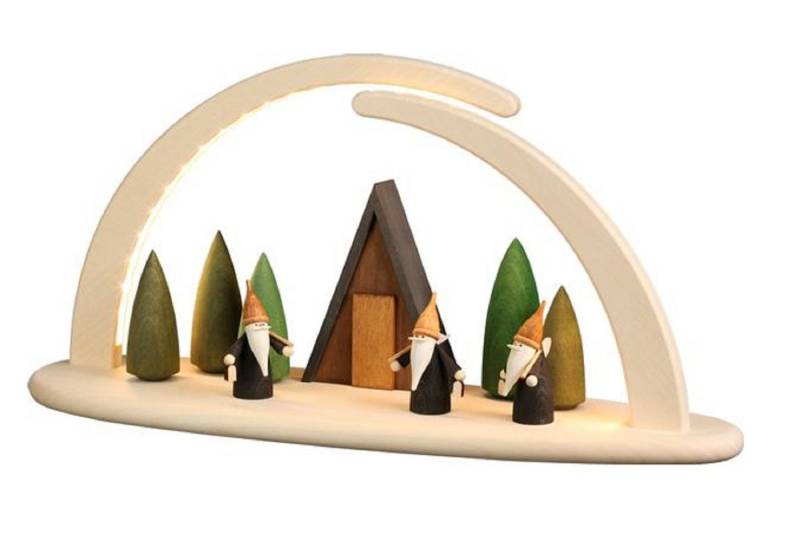 Seiffener Volkskunst eG LED Schwibbogen Bogen groß Bergwichtel LED inkl. USB-Stecker von Seiffener Volkskunst eG