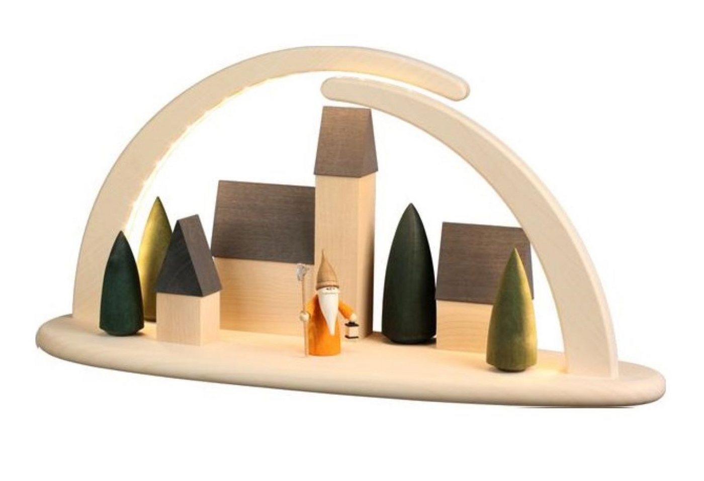 Seiffener Volkskunst eG LED Schwibbogen Bogen groß Stadt mit Nachtwächterwichtel LED inkl. USB-Stecker Seiffener Volkskunst eG LED Schwibbogen Bogen groß Stadt mit Nachtwächterwichtel LED inkl. USB-Stecker von Seiffener Volkskunst eG