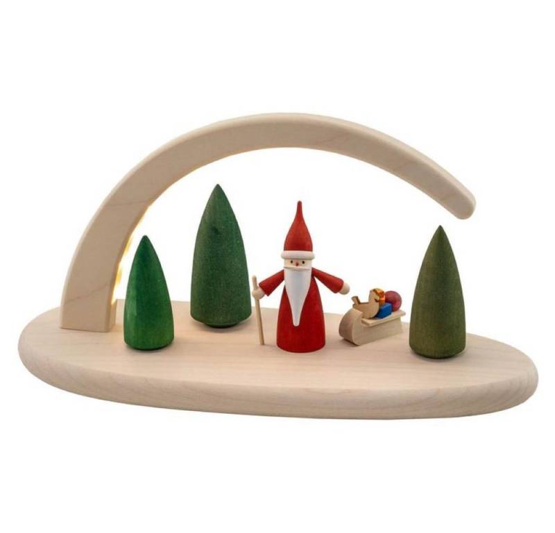 Seiffener Volkskunst eG LED Schwibbogen Lichterbogen klein - Bogen Weihnachtswichtel, LED inkl. USB-Stecker von Seiffener Volkskunst eG