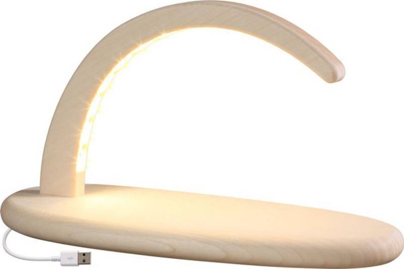 Seiffener Volkskunst eG LED Schwibbogen Lichterbogen klein leer natur oder weiss LED inkl. USB-Stecker von Seiffener Volkskunst eG