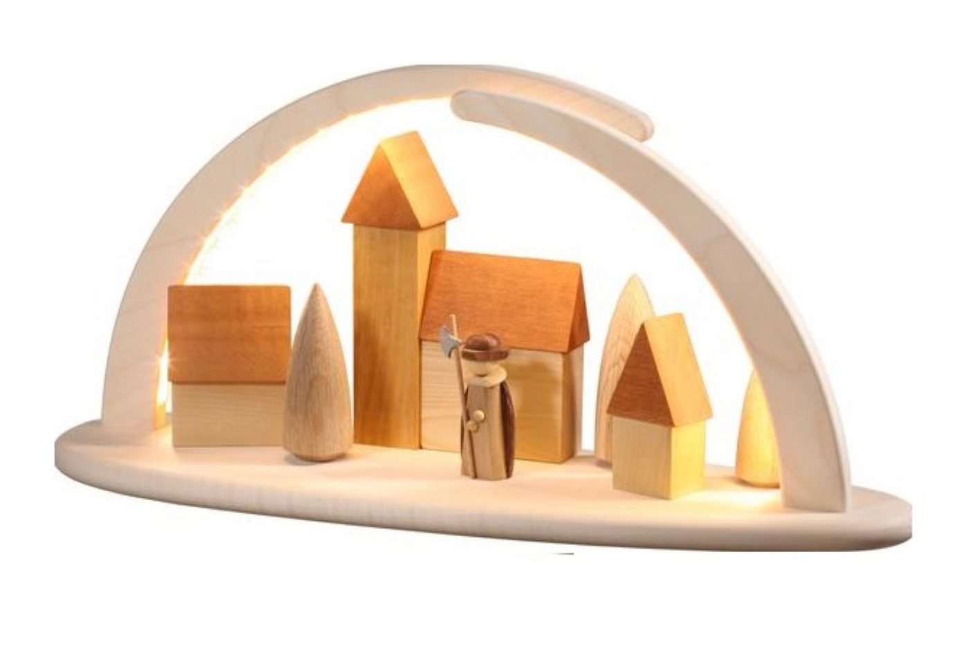 Seiffener Volkskunst eG LED Schwibbogen Moderner Bogen groß Nachtwächter LED inkl USB Stecker Seiffener Volkskunst eG LED Schwibbogen Moderner Bogen groß Nachtwächter LED inkl USB Stecker von Seiffener Volkskunst eG