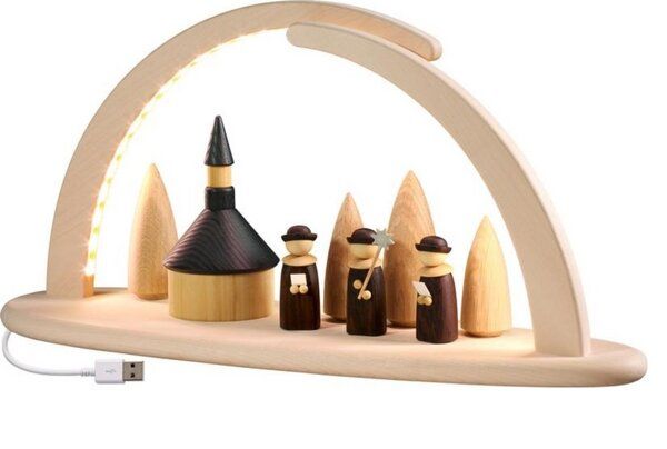 Seiffener Volkskunst eG Moderner Schibbogen Lichterbogen mit LED Beleuchtung Seiffener Kirche Seiffener Volkskunst eG Moderner Schibbogen Lichterbogen mit LED Beleuchtung Seiffener Kirche von Seiffener Volkskunst eG