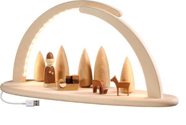 Seiffener Volkskunst eG Moderner Schibbogen Weihnachten Lichterbogen mit LED Beleuchtung von Seiffener Volkskunst eG