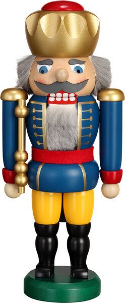 Seiffener Volkskunst eG Nussknacker 25 cm König aus dem Erzgebirge 3 Farben wählbar von Seiffener Volkskunst eG