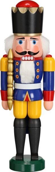 Seiffener Volkskunst eG Nussknacker aus Seiffen König Holz Figur 29 cm - Echt Erzgebirge 3 Farben wählbar von Seiffener Volkskunst eG