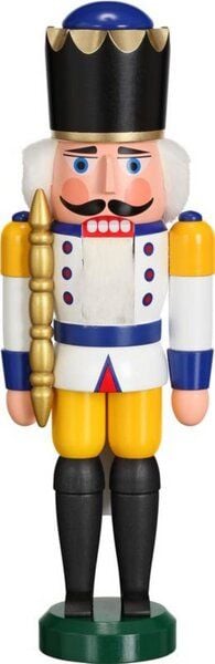 Seiffener Volkskunst eG Nussknacker aus Seiffen König Holz Figur 29 cm - Echt Erzgebirge 3 Farben wählbar von Seiffener Volkskunst eG