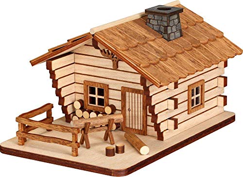 Seiffener Volkskunst | Räucherhaus Blockhütte Räucherfigur | 100 teiliges Bastelset aus Holz | zum Selbstbasteln 15x11x9 cm | Original Erzgebirge | 20011 | Blockhütte Seiffener Volkskunst | Räucherhaus Blockhütte Räucherfigur | 100 teiliges Bastelset aus Holz | zum Selbstbasteln 15x11x9 cm | Original Erzgebirge | 20011 | Blockhütte von Seiffener Volkskunst