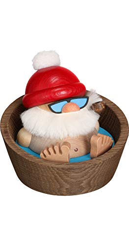 Räuchermännchen Kugelräucherfigur Nikolaus Karl im Pool - 10cm von Seiffener Volkskunst