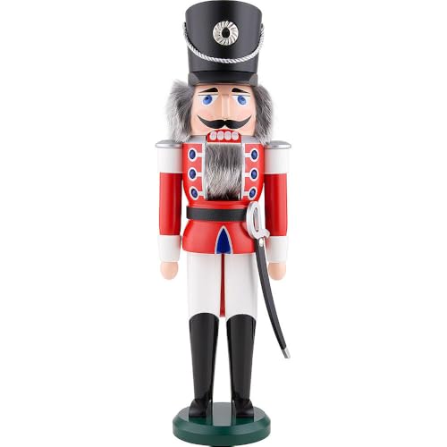 Seiffener Volkskunst Erzgebirge Nussknacker Husar 50 cm (rot) von Seiffener Volkskunst