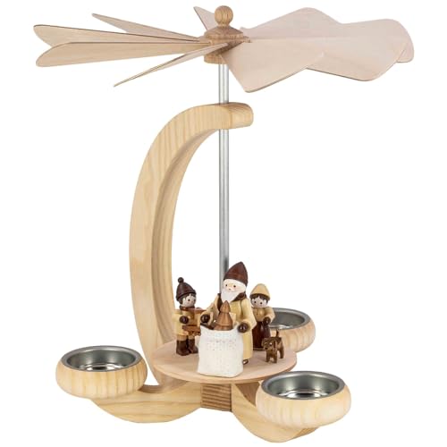 Seiffener Volkskunst | Erzgebirge Pyramide Weihnachtspyramide Teelichtpyramide | Handwerkskunst aus Deutschland | echte Handarbeit | 25 cm | Weihnachtsmotiv Bescherung Seiffener Volkskunst | Erzgebirge Pyramide Weihnachtspyramide Teelichtpyramide | Handwerkskunst aus Deutschland | echte Handarbeit | 25 cm | Weihnachtsmotiv Bescherung von Seiffener Volkskunst