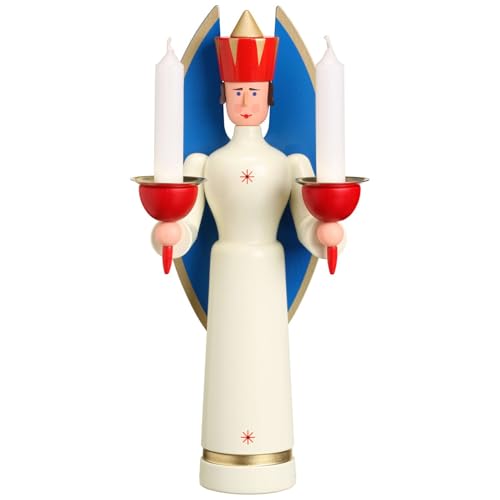 Seiffener Volkskunst | erzgebirgische Volkskunst | Lichterfigur Kerzenhalter-Figur | Handgefertigte Traditionsfigur aus Holz | 25 cm | 13311 | Engel Seiffener Volkskunst | erzgebirgische Volkskunst | Lichterfigur Kerzenhalter-Figur | Handgefertigte Traditionsfigur aus Holz | 25 cm | 13311 | Engel von Seiffener Volkskunst