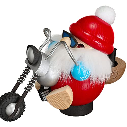 Seiffener Volkskunst | Kugelräucherfigur | Nikolaus 12 cm | Räuchermann | Räuchermännchen aus Seiffen | 19169 | Biker von Seiffener Volkskunst
