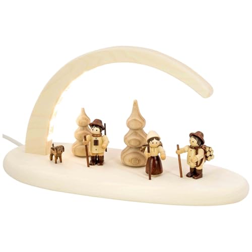 Seiffener Volkskunst | LED Weihnachtsdeko Lichterbogen | Natur Weihnachtsbogen Schwibbogen aus dem Erzgebirge | Traditionelle Weihnachtsbeleuchtung | 24x13 cm | Waldleute Seiffener Volkskunst | LED Weihnachtsdeko Lichterbogen | Natur Weihnachtsbogen Schwibbogen aus dem Erzgebirge | Traditionelle Weihnachtsbeleuchtung | 24x13 cm | Waldleute von Seiffener Volkskunst