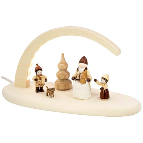 Seiffener Volkskunst | LED Weihnachtsdeko Lichterbogen | Natur Weihnachtsbogen Schwibbogen aus dem Erzgebirge | Traditionelle Weihnachtsbeleuchtung | 24x13 cm | Weihnachtsmann Seiffener Volkskunst | LED Weihnachtsdeko Lichterbogen | Natur Weihnachtsbogen Schwibbogen aus dem Erzgebirge | Traditionelle Weihnachtsbeleuchtung | 24x13 cm | Weihnachtsmann von Seiffener Volkskunst